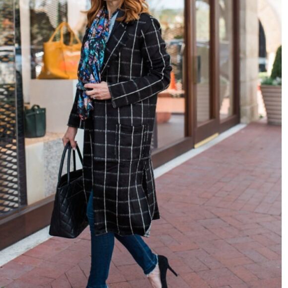 MICHAEL STAR Plaid Coating Long Sleeve - Picture 5 of 9